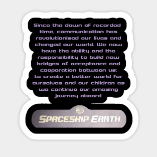 Spaceship Earth - Irons' Final Words Sticker